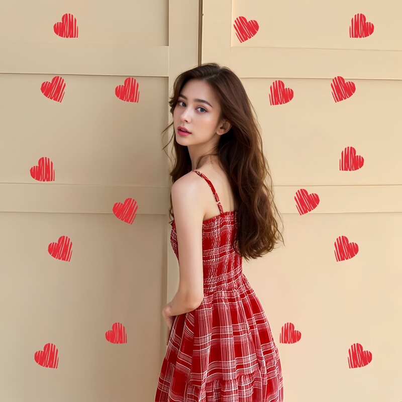 New Korean-style High-waisted English-style Age-reducing Casual Summer Plaid Sling dress Women's Slim-fit Sisters