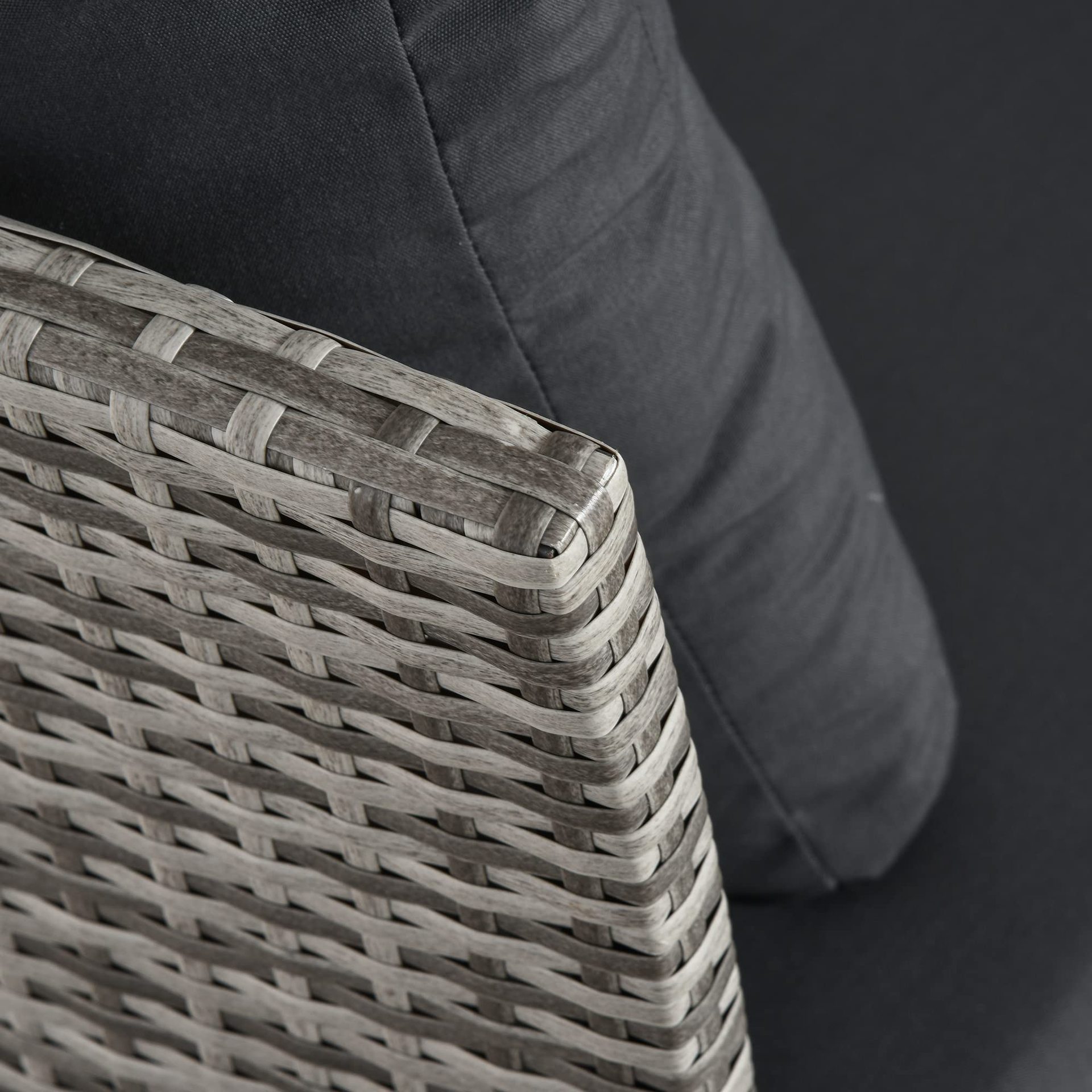 Muebles al aire libre Amazon promoción silla de caña patio de caña PE jardín de caña seis piezas set sofá