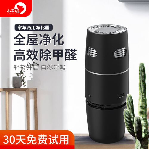 Air Purifier Small Home Office Bedroom Car Ion Oxygen Bar Formaldehyde Odor Filter Charging Model