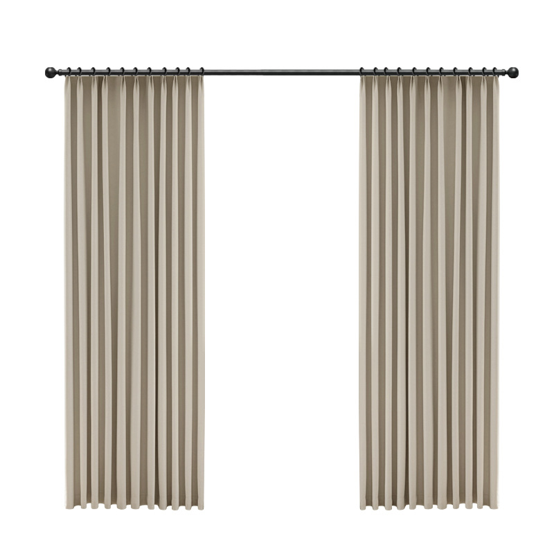 Nuevas cortinas de sombra, cortinas de alta precisión mate terminadas, sombreado completo, ligero, lujo, estilo crema francés, cortinas opacas, ganchos