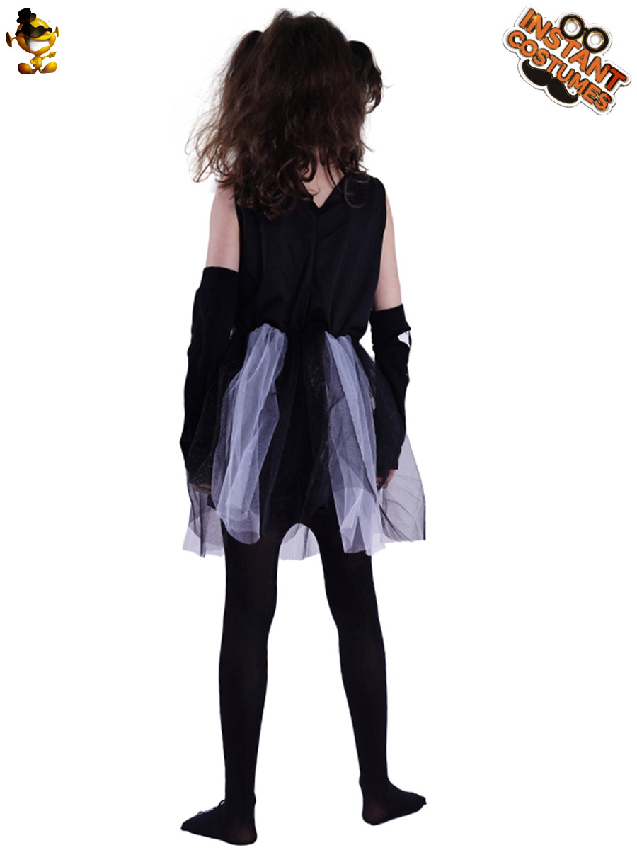 Halloween niña fantasma hueso cráneo vestido del Partido de la mascarada Cosplay traje rendimiento etapa image 4