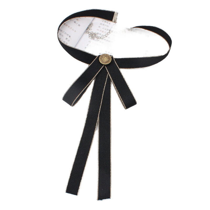 [Star Cat] Black College Style Bow Tie Female Ribbon Retro Accessories Trend Collar Flower Factory Spot TS181