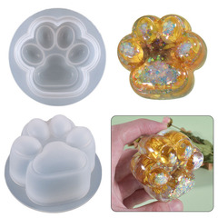 Poppy diy crystal glue mold single big cat claw table decoration silicone mold wholesale