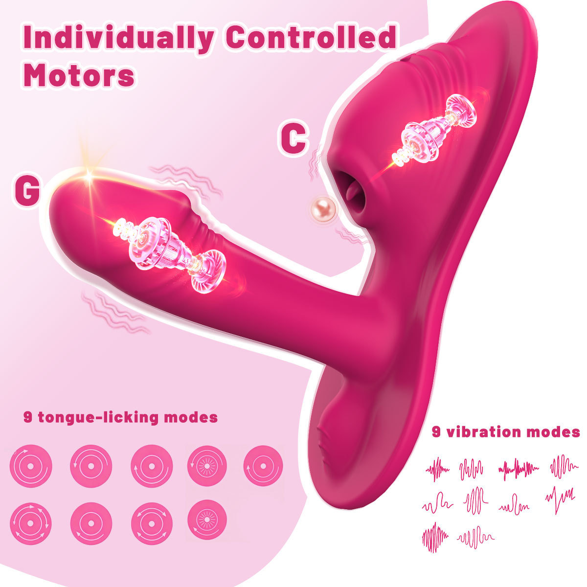 App Remote Control Vibrating Anal Plug with Suction and Tongue-Like Motion — detail image 12
