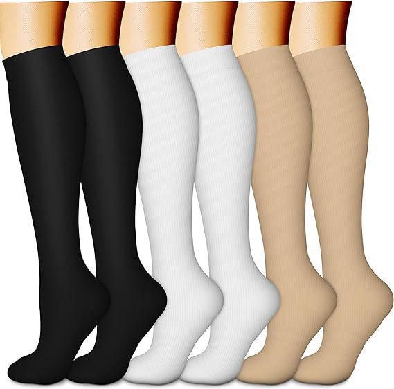 Calcetines de compresión transfronterizos Calcetines de pantorrilla Calcetines elásticos Deportes Ciclismo Correr Calcetines de yoga Calcetines de compresión de tubo largo para hombre Spot para mujer