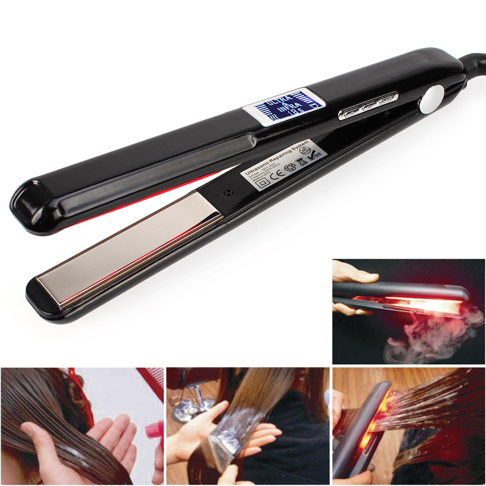 Cross-Border Infrared Cold Perm Splint Ultrasonic Low Temperature Hair Care Straightener to Repair Frizzy and Smooth Hair Curling Iron