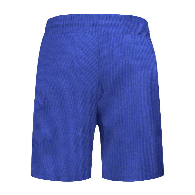 Men's American Style Relaxed Fit Summer Waffle Knit Polo Shirt And Shorts Set, Casual Breathable Two-Piece Outfit_viptrois.com