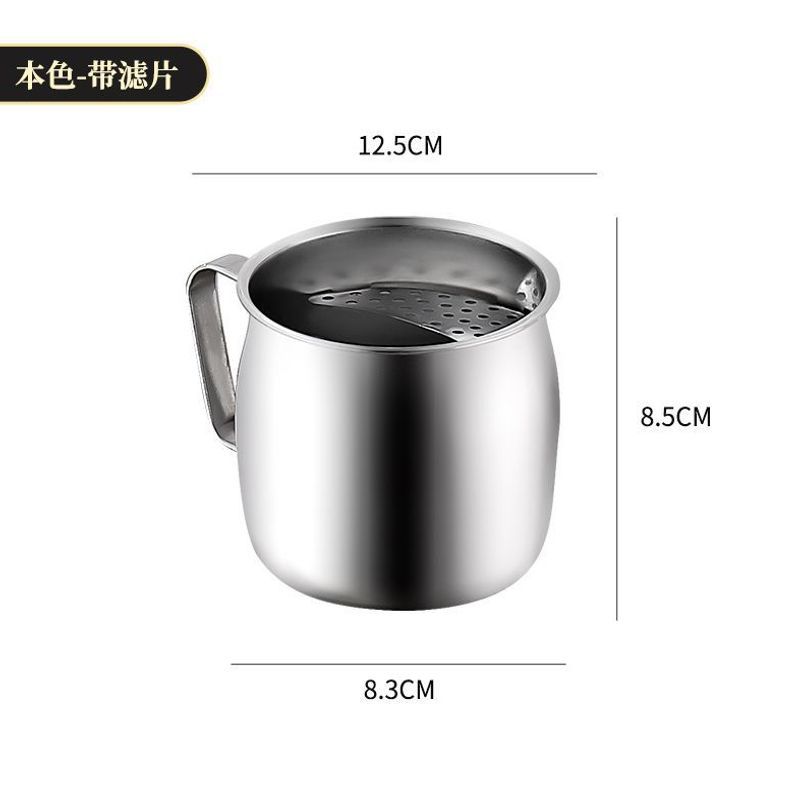 Taza de Acero Inoxidable con Filtro y Asa Resistente a Caídas para Té y Agua Oficina y Hogar