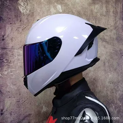 Dəbilqə (Kaska) aksesuarları — spoiler, Bluetooth slot, safety features - m-bright-white-colored-lenses