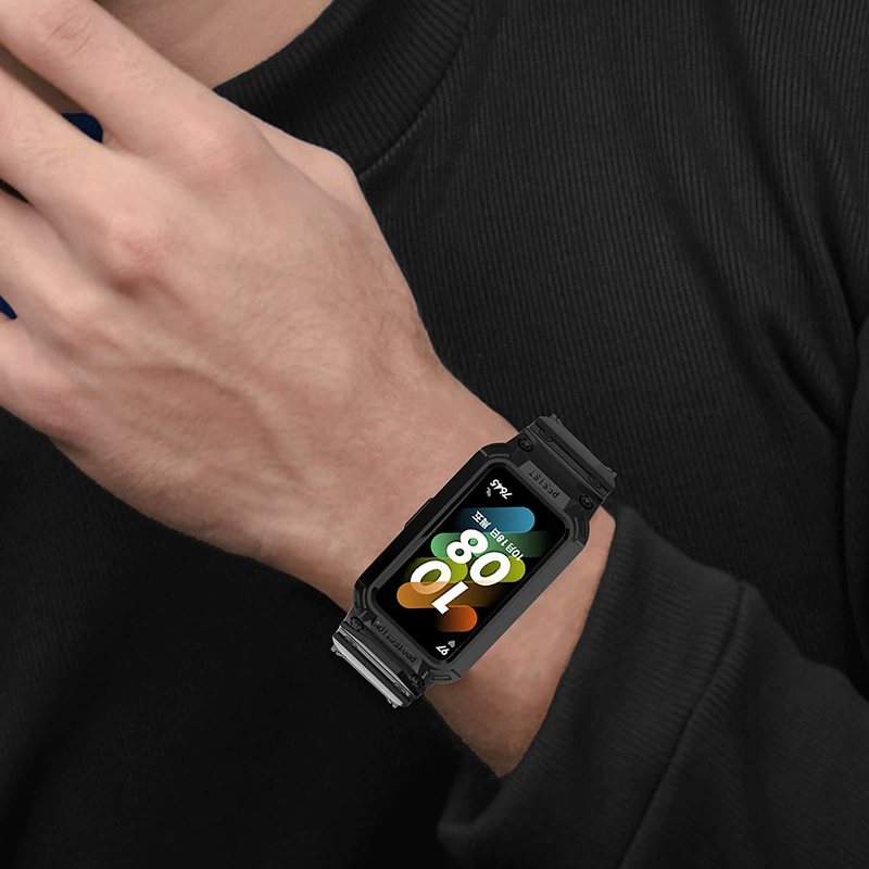 Совместимая с Huawei браслетом 8/7/6 силиконовый интегрированный ремешок Honor Band6 однотонный мягкий TPU сменный браслет