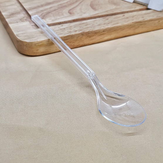 透明プラスチック使い捨て洋食デザートナイフフォークスプーン食器の出前ケーキ卸売りスプーン|undefined