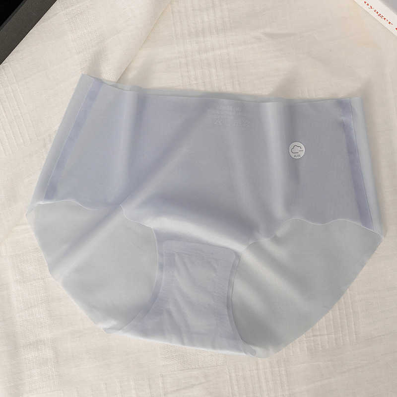Ropa interior sin costuras mujeres antibacteriano transpirable entrepierna pantalones cortos triangulares finos de verano chicas sexy ropa interior de seda de hielo para mujer