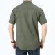 2024 Summer New Cotton Washed Tooling Casual Short-sleeved Shirt Thin Loose Men's Half-sleeved Military Clothes Trendy Men's Shirt