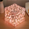 Cube, fuchsia night light