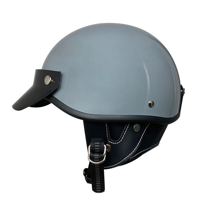 Casco para bicicleta eléctrica, medio casco de estilo japonés retro, casco moderno para hombres y mujeres, casco pequeño, casco integral, casco grande para motocicleta