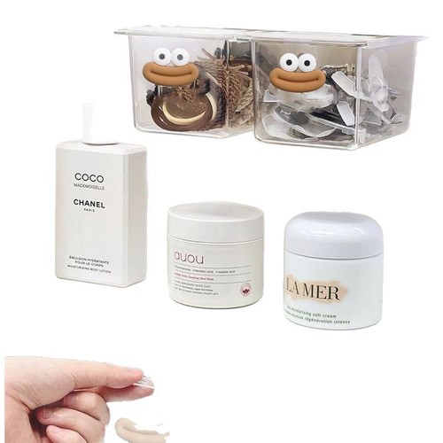 Mirror cabinet storage drawer-style organizer box for bathroom, transparent design—perfect for cotton swabs, makeup pads, and other bathroom essentials in the washroom or vanity area.