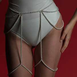 Waist chain欧美外贸货源厂地直发狂野珍珠多层腰链大腿链