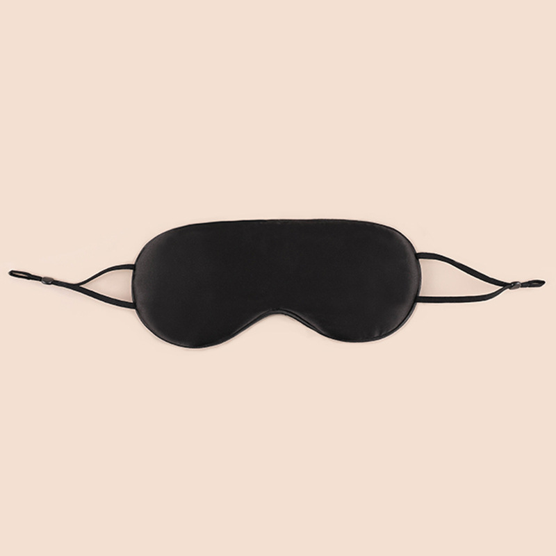 Amazon color sólido de seda de doble cara máscara de ojo de sueño cálido sombreado correa elástica viaje transpirable cubierta de ojo al por mayor