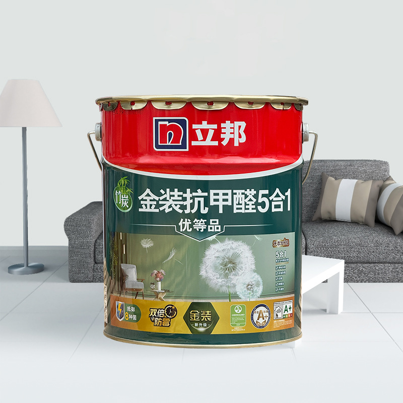 立邦漆抗甲醛五合一耐擦洗乳胶漆儿童室内墙翻新自刷环保涂料墙漆