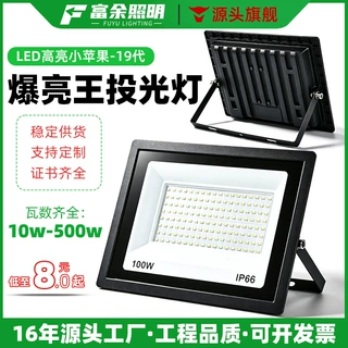 外贸定制泛光灯车间仓库厂房照明灯户外铝IP66防水85V-265V投光灯