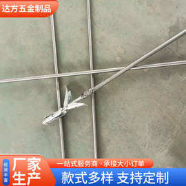 跨境批发农业温室大棚配件热镀锌大棚固定圆管拉线棒定制地锚杆