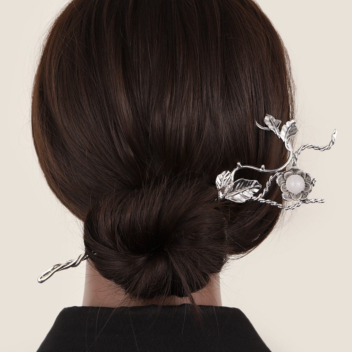 Mi emperador Xiao Zhan mismo estilo de horquilla una horquilla retro en forma de flor de hadas hecho a mano con incrustaciones de tocado