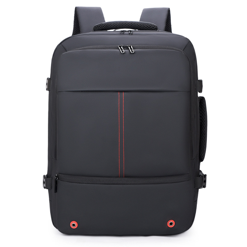 Transfronterizo nueva mochila de hombro expandible de gran capacidad bolsa de computadora mochila de negocios de hombre bolsa de viaje viaje negro