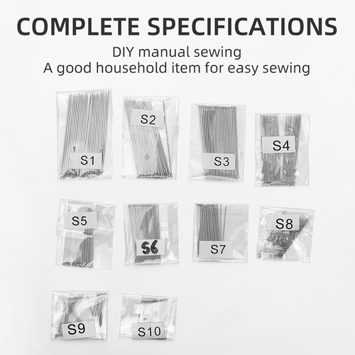 Multi-specification small eye hand sewing needles household sewing nickel plated steel needles cross stitch hand embroidery needles sewing clothes quilt needles