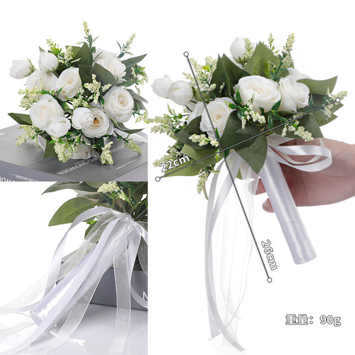 Baoxin Wedding Products Bridal Bridesmaid Wedding Bouquet Forest Rose Small Bouquet Foreign Trade Simulation Bouquet