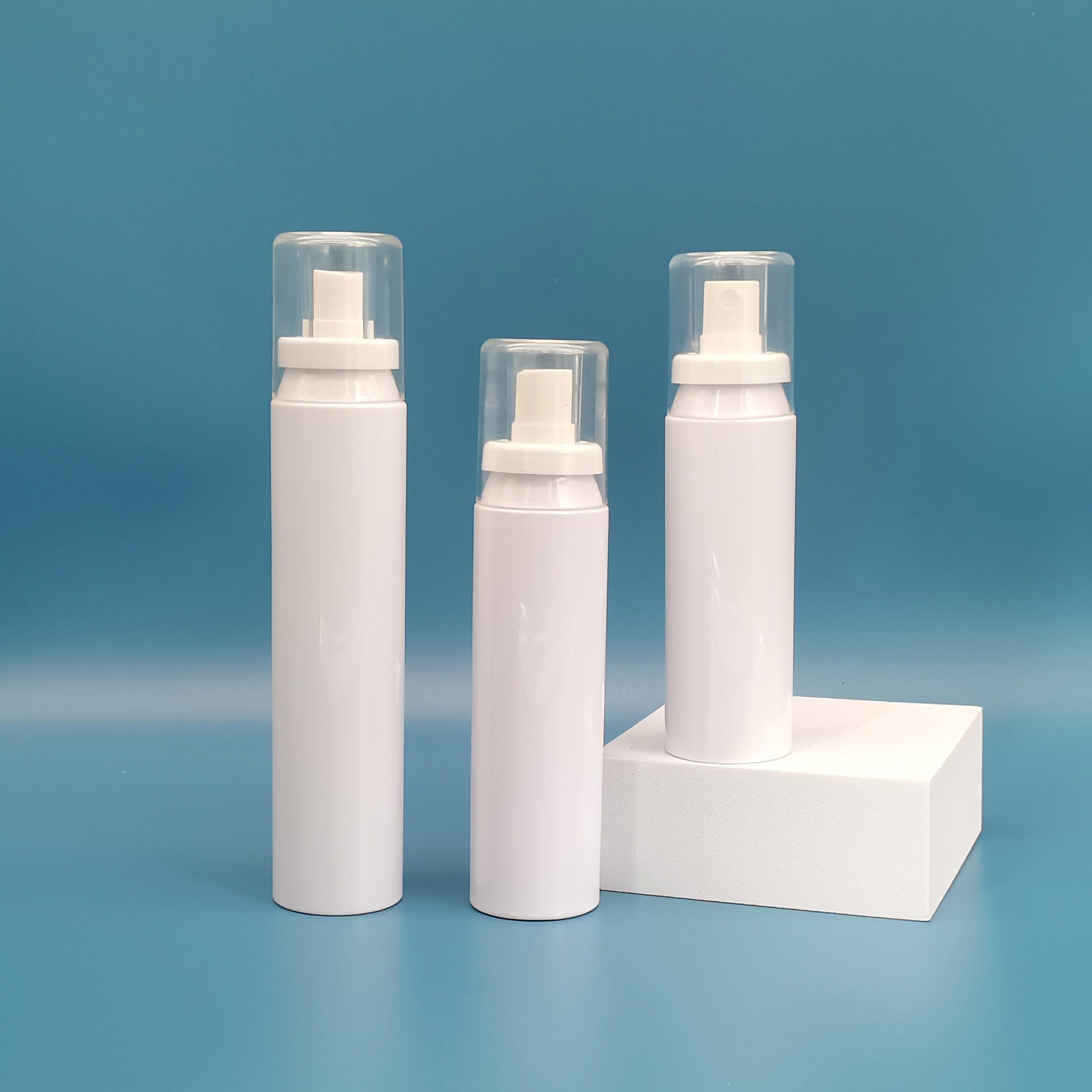 源头厂家  PET白色卡口瓶 150ml 120ml 防晒喷雾瓶  化妆品分装瓶