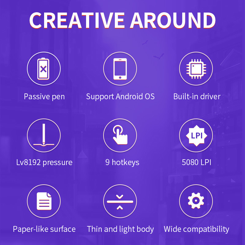 10moons factory wholesale i6 drawing tablet for Android phone