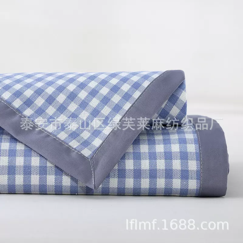 苎麻凉席三件套双面可用苎麻布面料