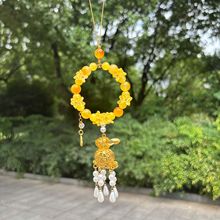 大展鸿兔富桂有钱花精致玉兔灯挂坠包挂车挂杭州景区礼品