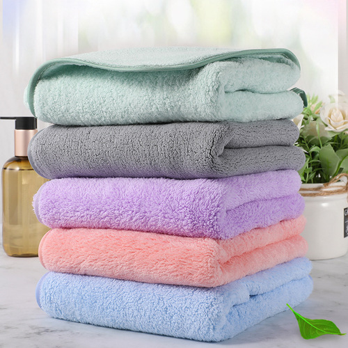 5 Pack Absorbent Face Shower Towel Shampoo Dry Towel for Men and Women Adults Coral Velvet Soft Quick Drying