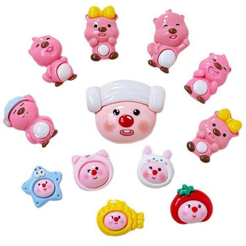 Кремовый мультяшный чехол для телефона, украшение для волос ручной работы, материал
