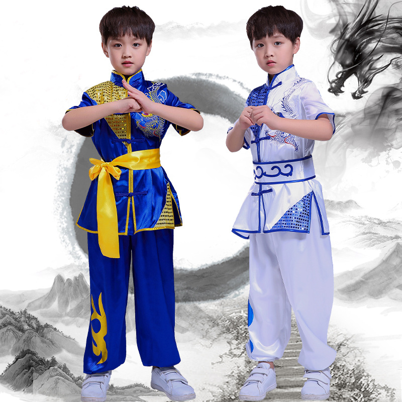 Children's suit for martial arts, sports sports clothing for students, Chinese style 4