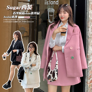 Осенняя куртка, комплект, большой размер, в корейском стиле