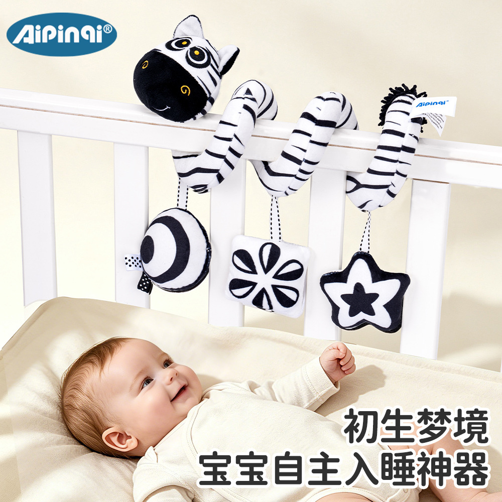Espiral de Actividades para Cuna de Felpa con Sonajero para Bebés