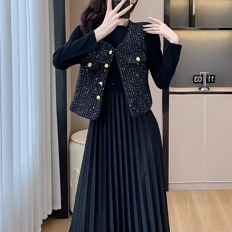 Cross-Border Tassel Tweed Sleeveless Small Fragrance Vest 2025 New Style Loose Top Outer Vest Vest