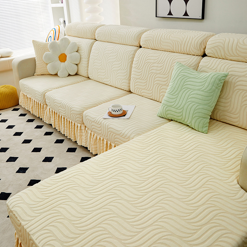 Olas en la falda - beige