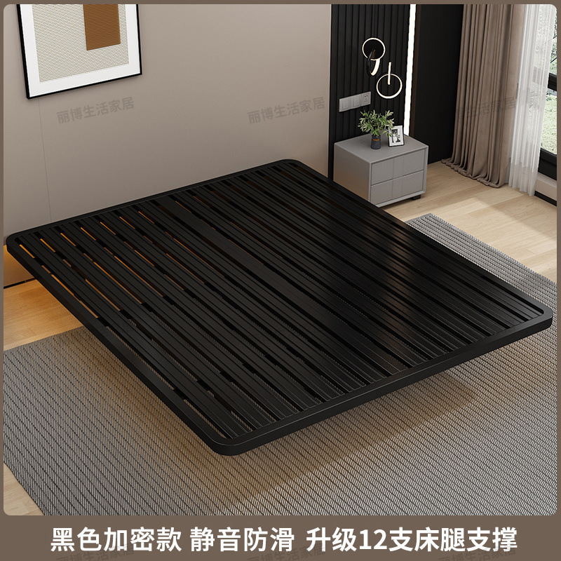 Cama de suspensión simple hierro forjado costilla cama de acero colgante cama de lujo ligera cama de marco de hierro doble cama de marco de hierro cama de hierro forjado