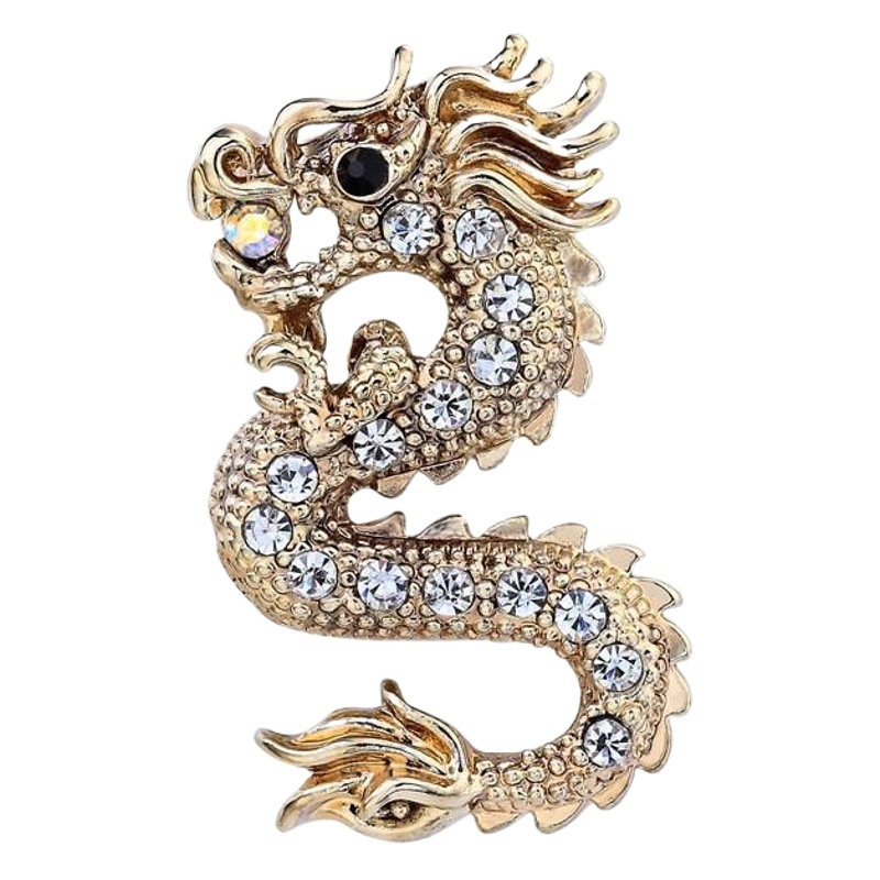 Estilo chino retro dragón broche insignia de los hombres de estilo coreano ropa simple collar decorativo pin traje pin ramillete Accesorios