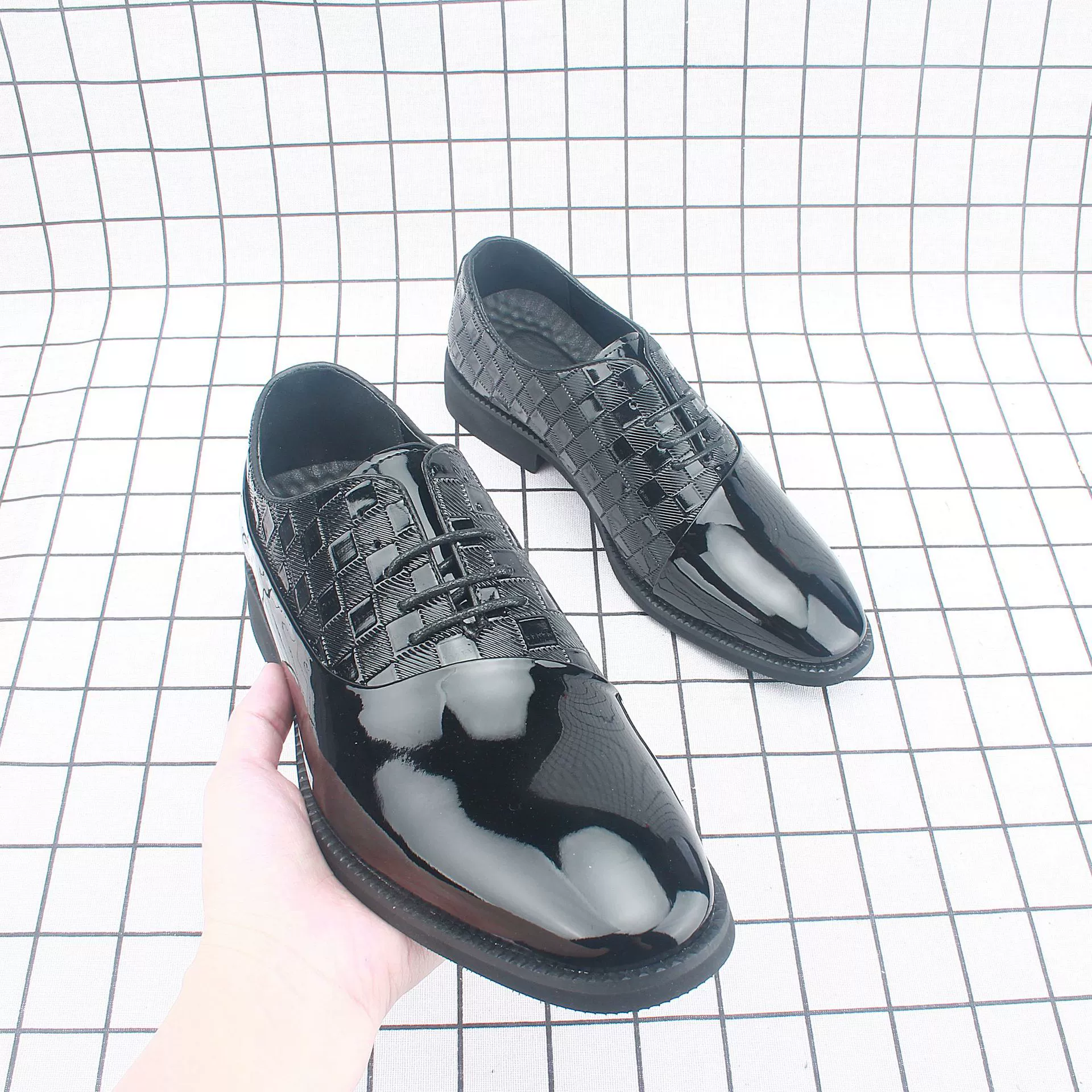 Новые британские трендовые кожаные туфли с острым носком на шнуровке, деловые деловые мужские кожаные туфли 1098