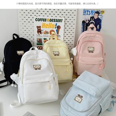 ins日系书包新款大容量上课背包可爱卡通学生包纯色小清新校园包