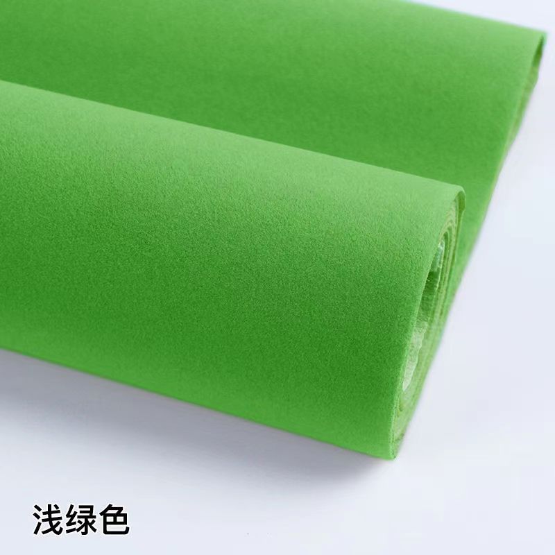 浅绿色长毛自粘布植绒布用于高档首饰盒珠宝盒礼品盒包装袋内衬布