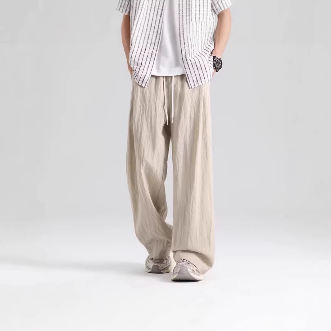 Pantalones casuales de verano transfronterizos Pantalones deportivos transpirables de hombre Pantalones de verano de lino delgados