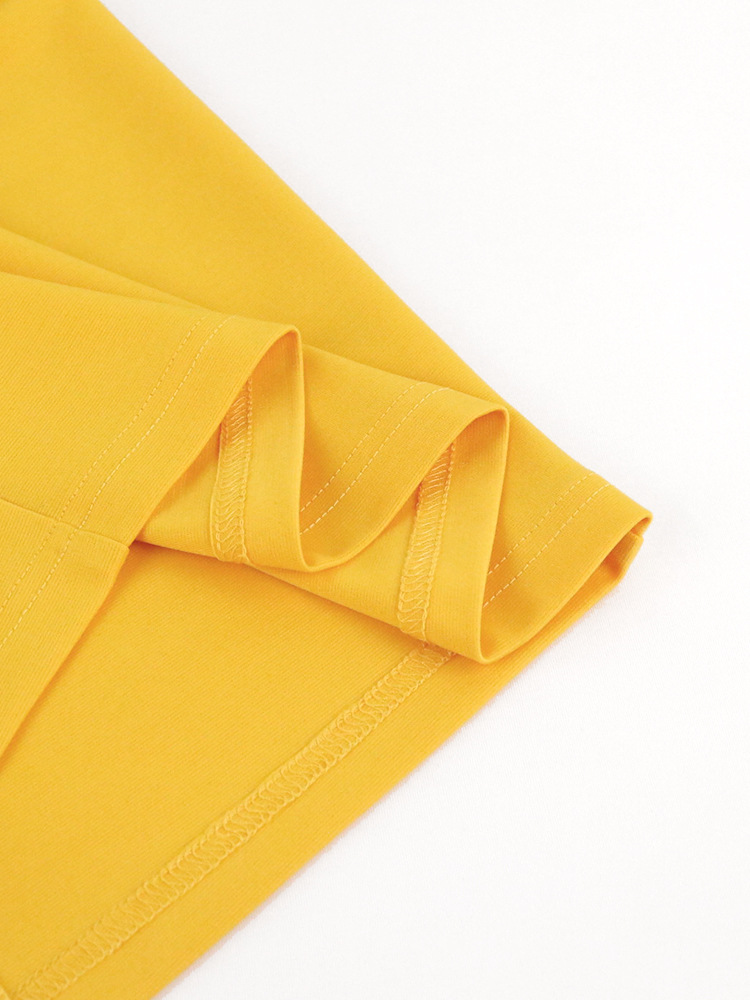 Vêtements pour femmes Robe à volants assortie de couleur grande taille pour femmes Robe de soirée sexy à col en V Robe de soirée jaune_voghion.com