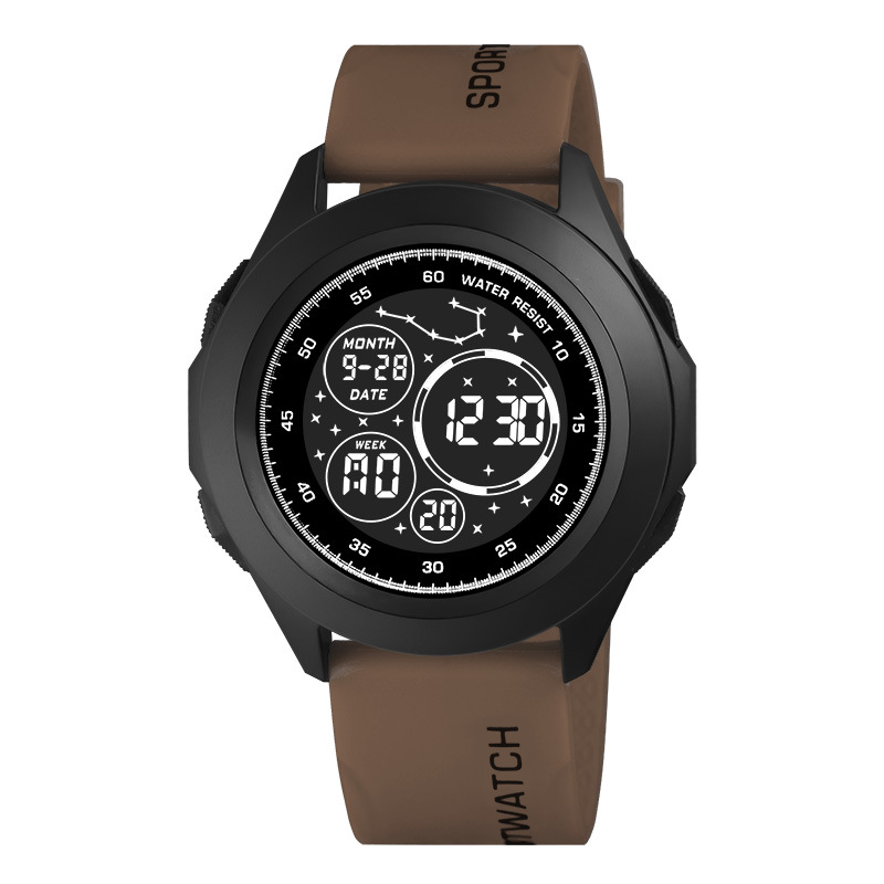 Nuevos productos para hombres alarma reloj electrónico multifuncional tendencia de luz nocturna estudiantes deportivo al aire libre cronómetro electrónico en stock