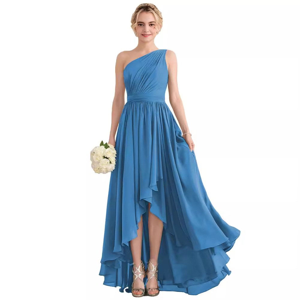 Vestido de noche para mujeres verano 2026 nuevo temperamento hombro pequeño cola celebridad fiesta de cumpleaños vestido diario