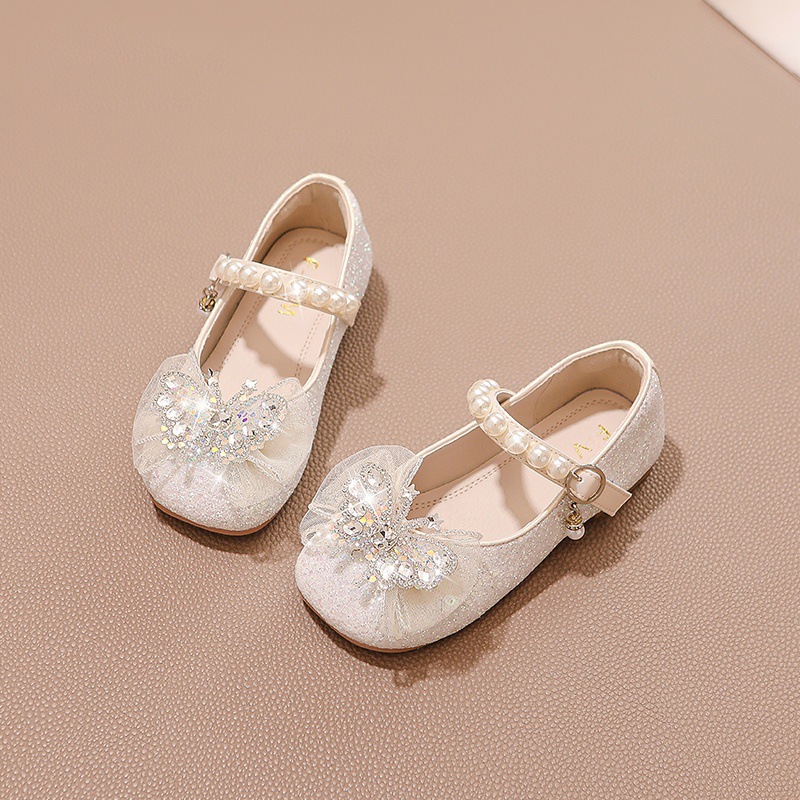 Zapatos de Cristal con Suela Suave para Niñas, PU y Caucho, Suela Suave, para Primavera y Otoño